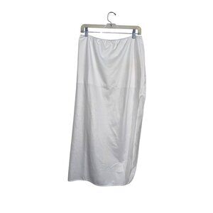 Davids Bridal White XL Half Slip Skirt Nylon Lycra Elastic Waist Style 7218